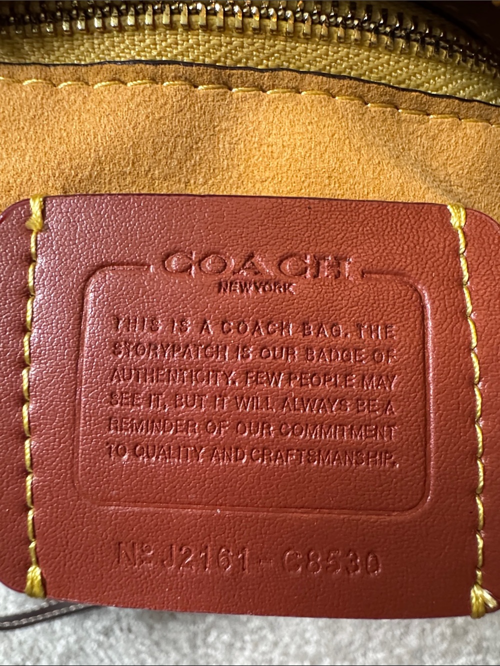 Coach Ruby Satchel 25 in Chalk with Dark Brown Trim and strap - Picture 10 of 15